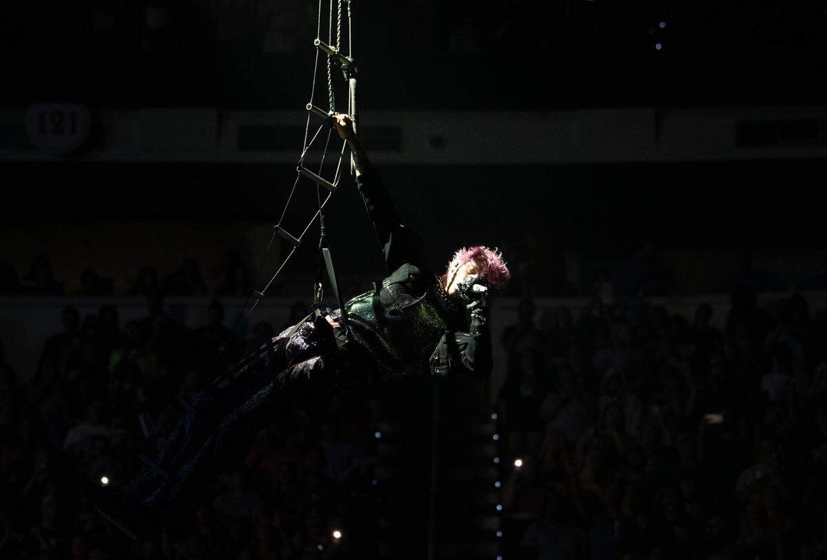 Machine Gun Kelly brings his “Mainstream Sellout Tour” to Raleigh, N.C.’s PNC Arena, Wednesday night, June 22, 2022.