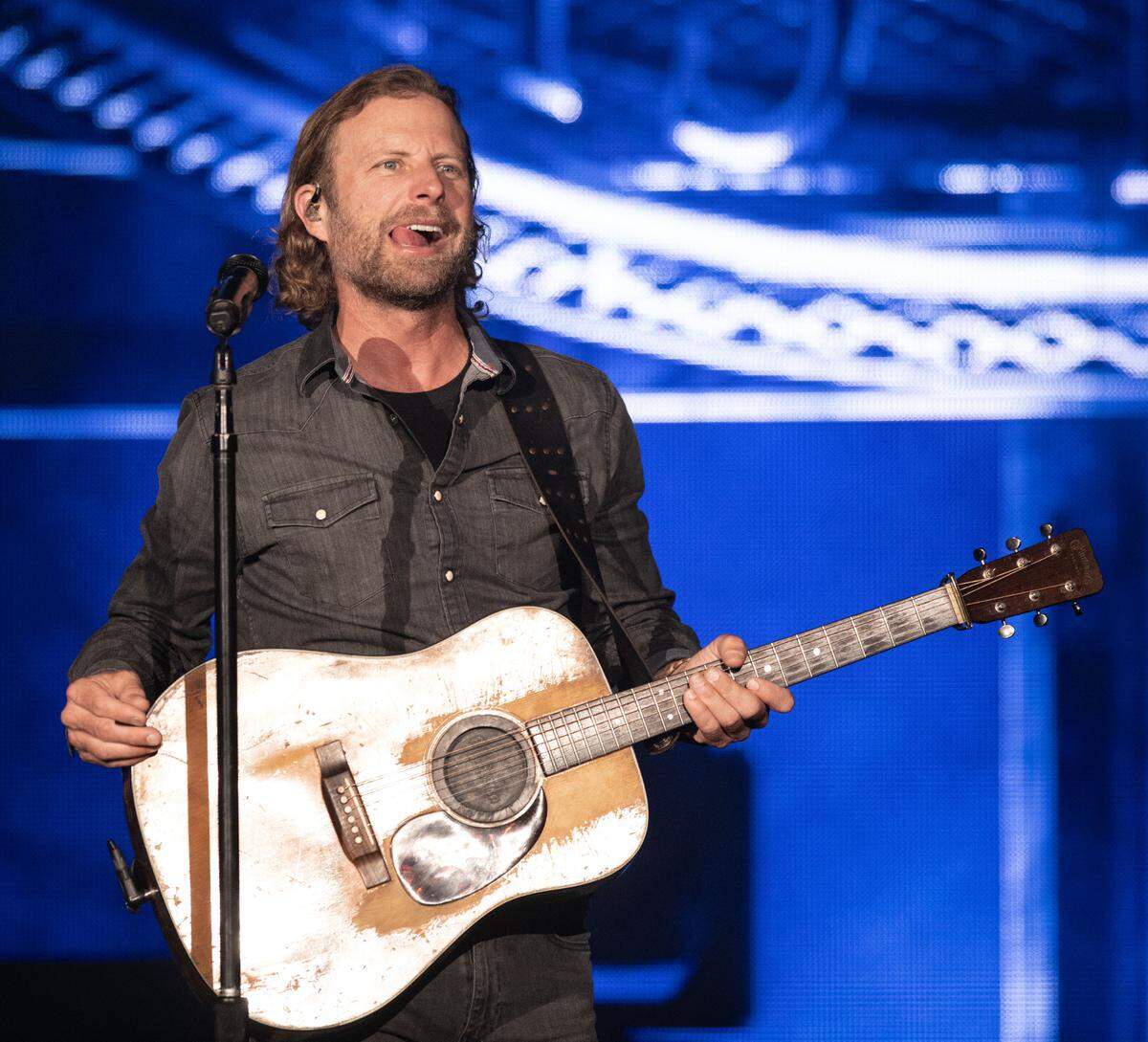 Dierks Bentley plays Raleigh’s Coastal Credit Union Music Park at Walnut Creek, Friday night, June 16, 2023.