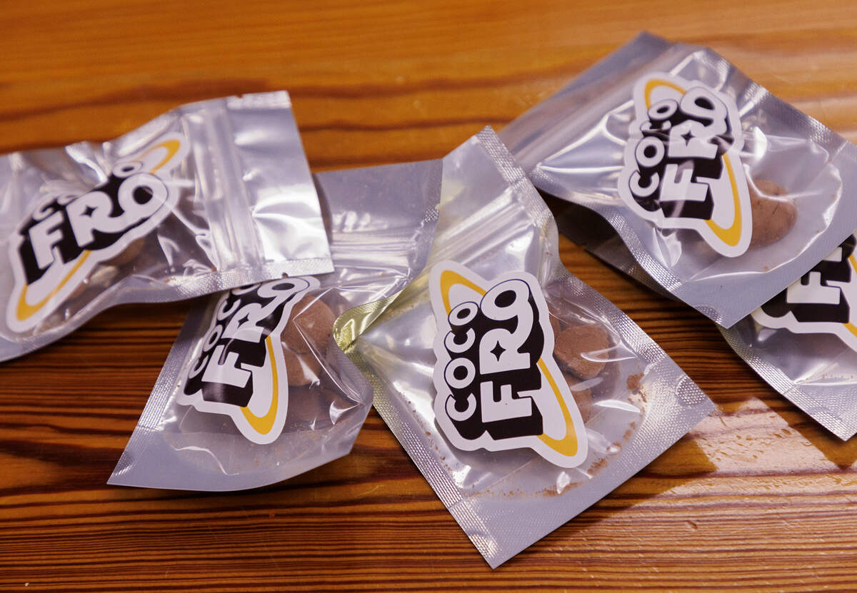 Containers of Coco Fro freeze-dried ice cream sit on a table at Piedmont Food Processing Center in Hillsborough, N.C. on Tuesday, June 4, 2024.