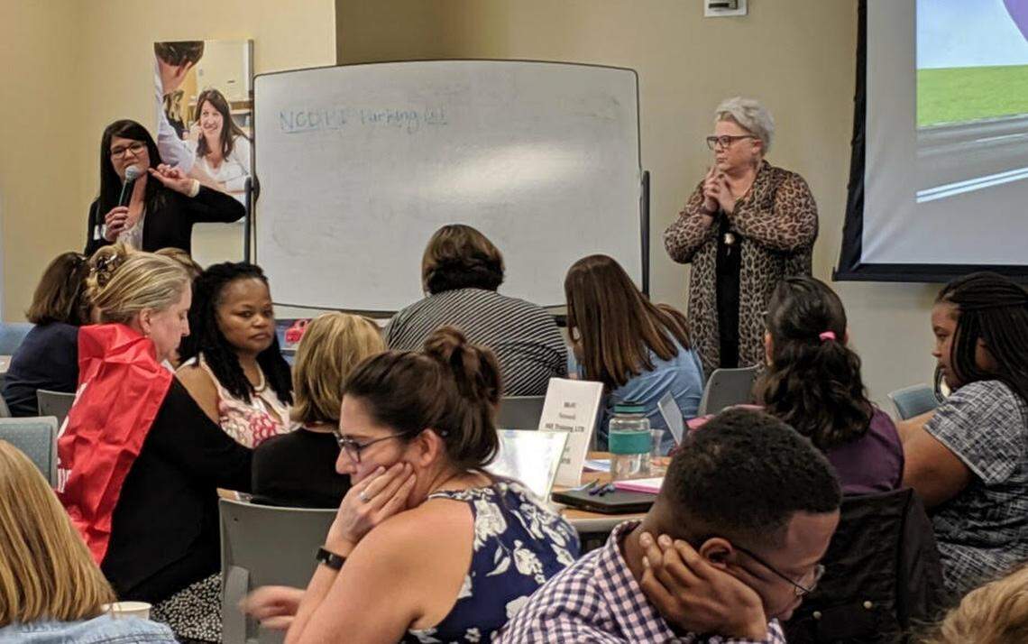 Durham Public School teachers receive training in the Istation program at the Hill Center in Durham, N.C. on Aug. 6, 2019.