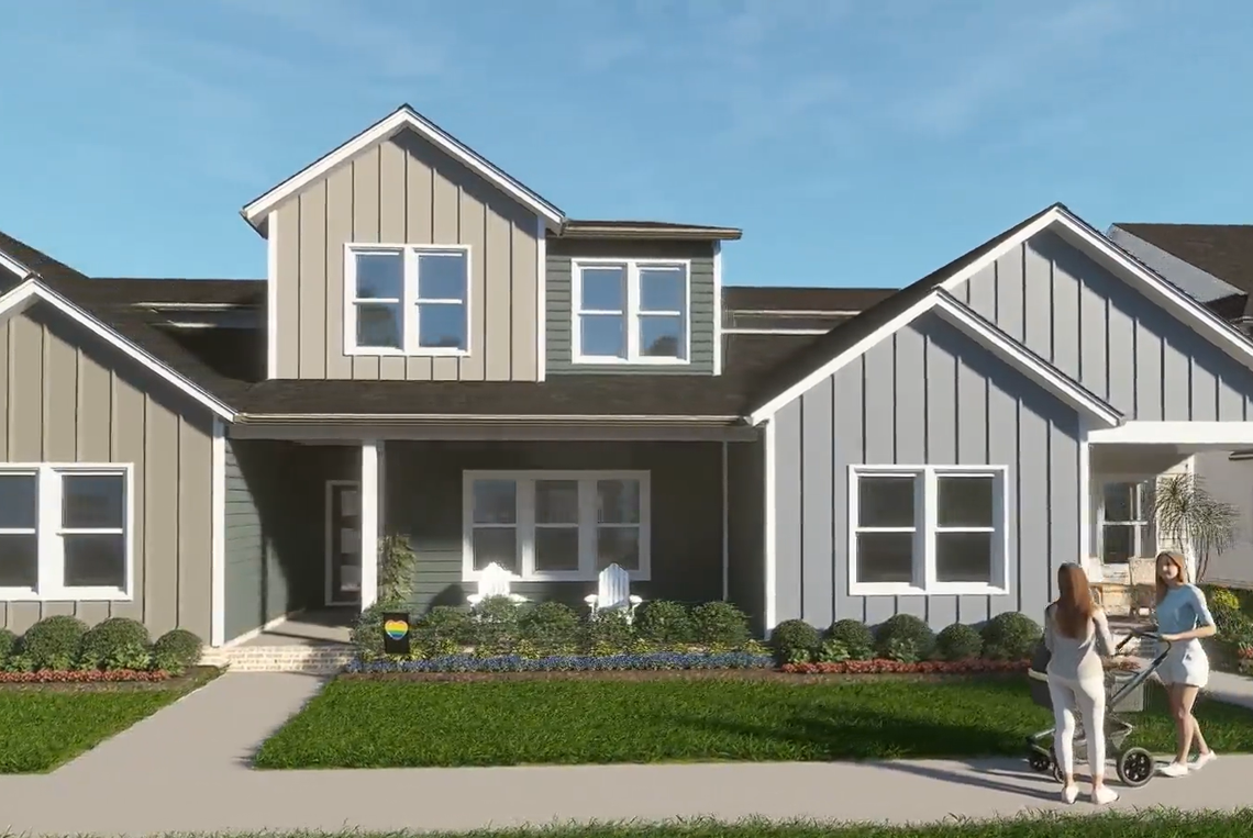 A rendering of townhouses to be built by Garman Homes in Allen Park at 2320 Old Milburnie Rd. East of Raleigh.