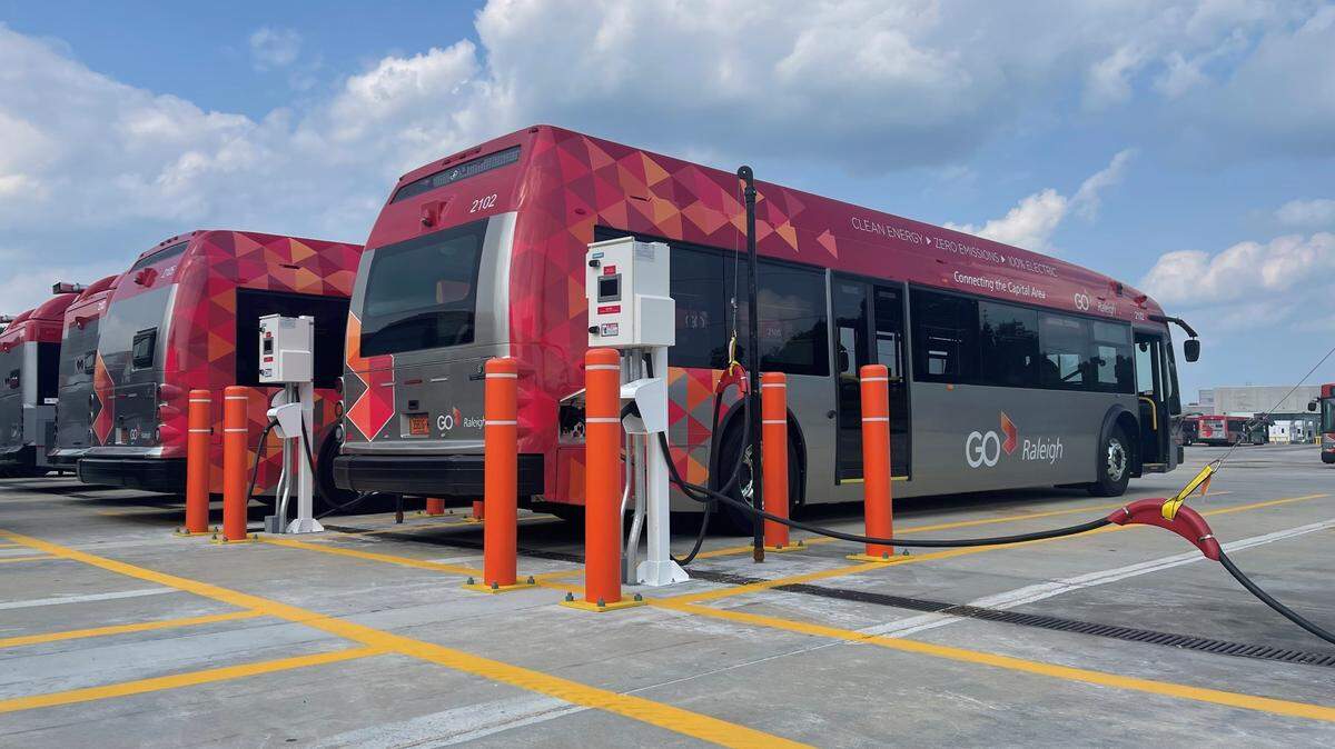 GoRaleigh is adding five electric buses to its fleet of 100 buses.