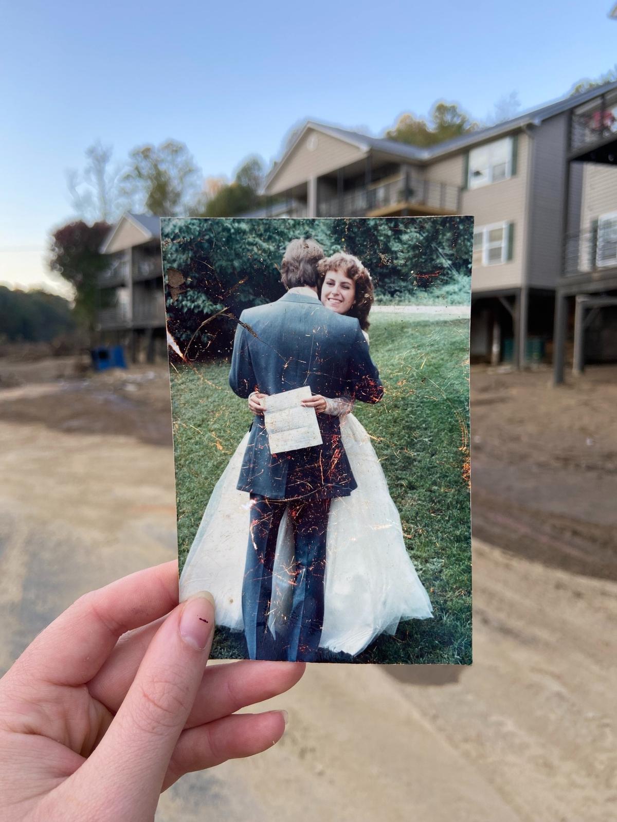A photo found along the Swannanoa River after Hurricane Helene