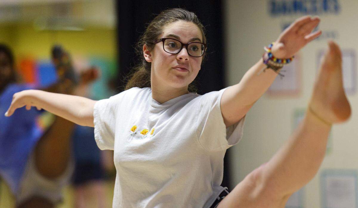 Eighth grader Keetyn Weeks during dance class at Moore Square Magnet Middle School in Raleigh, NC on July 30, 2019.