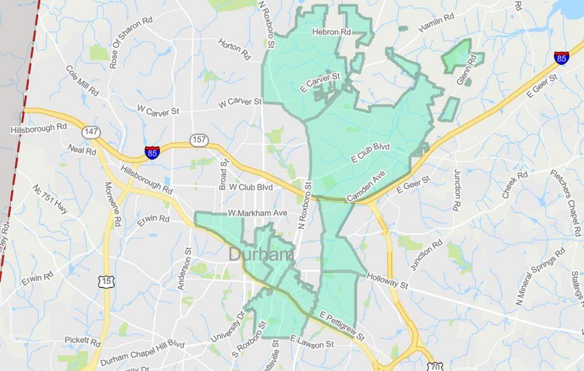 Durham’s new HEART program will primarily operate in a focused service area seen in an&nbsp;online map: the central downtown area, the area south of downtown, east of downtown and large parts of northeast Durham. The service area also includes parts of Duke University’s west campus.