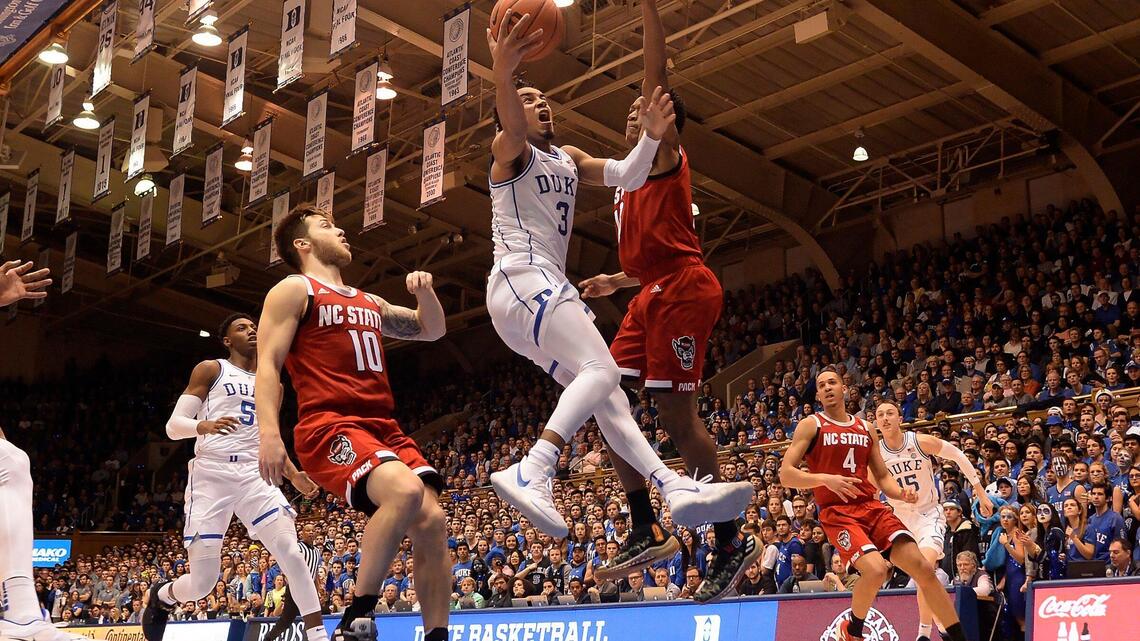 Zion Williamson’s 32 points, RJ Barrett’s triple-double lead No. 2 Duke past N.C. State