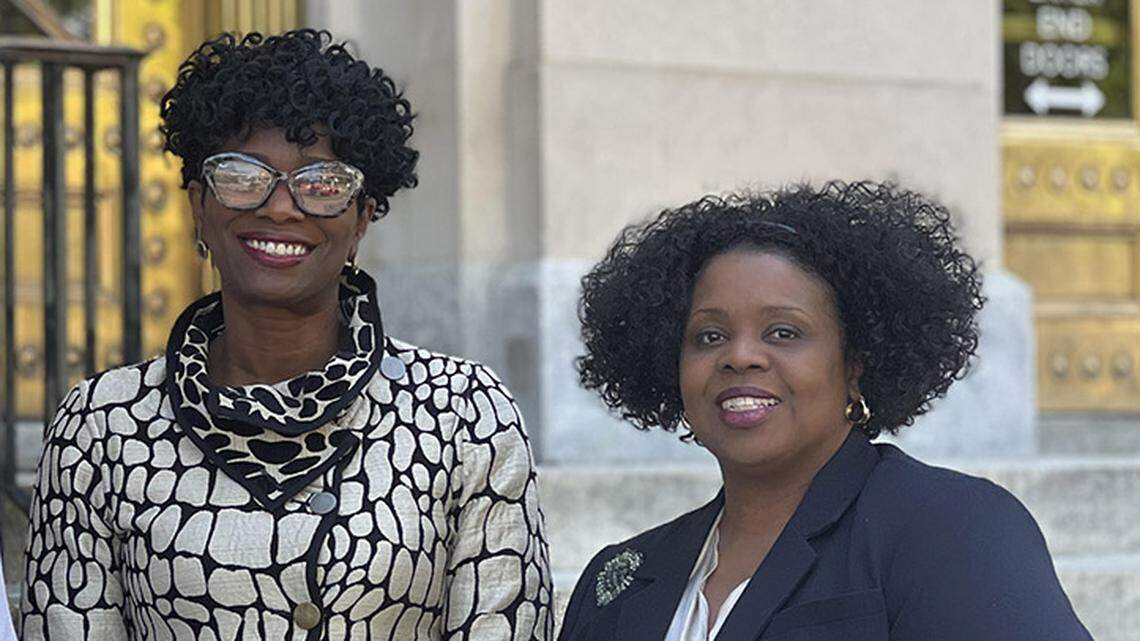 Claudia Hager, right, has been named Durham County manager after the resignation of Kimberly J. Sowell, left.