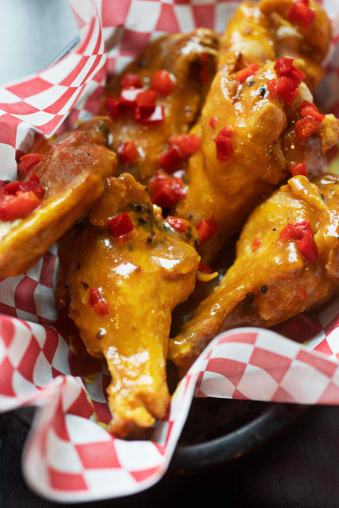 The Carolina wings at Heavenly Buffaloes in Durham on Monday, Feb. 7, 2022.