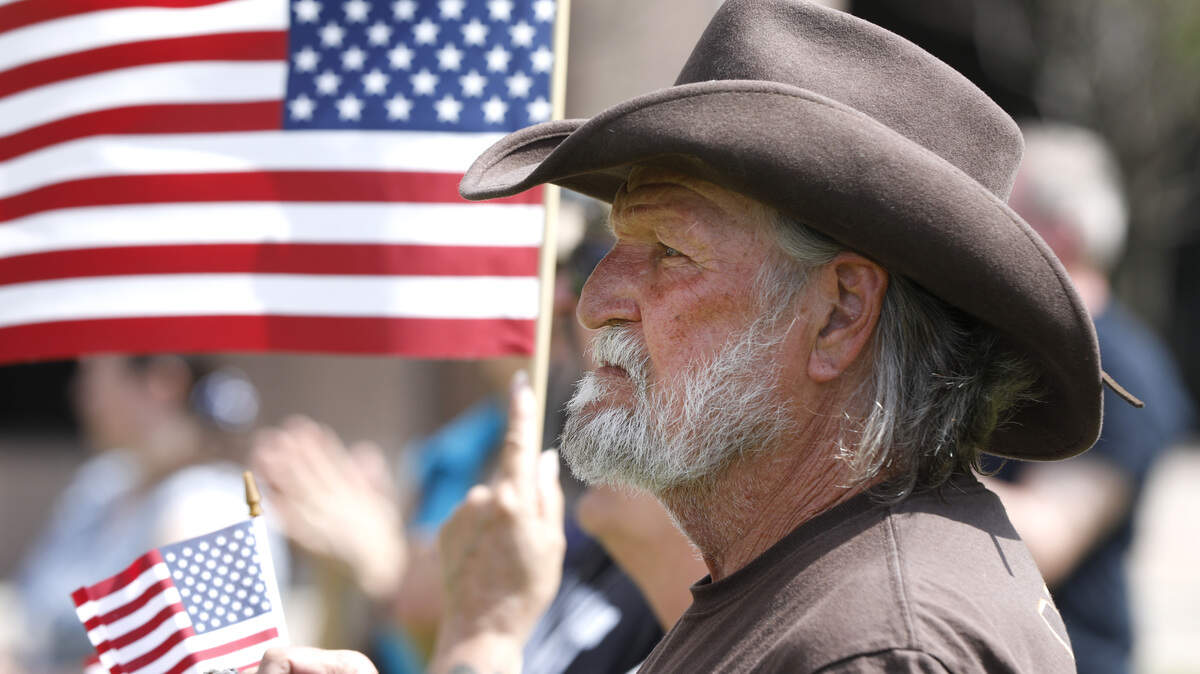 Dennis Griffin Sr. of Goldston N.C., listens to speeches during the "Support the Second Amendment Rally" Saturday, April 14, 2018, at Halifax Mall.