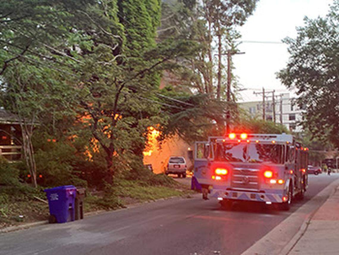 A morning fire damaged half a house at 106 Kenan St. in downtown Chapel Hill on Tuesday. The cause of the fire remains under investigation.