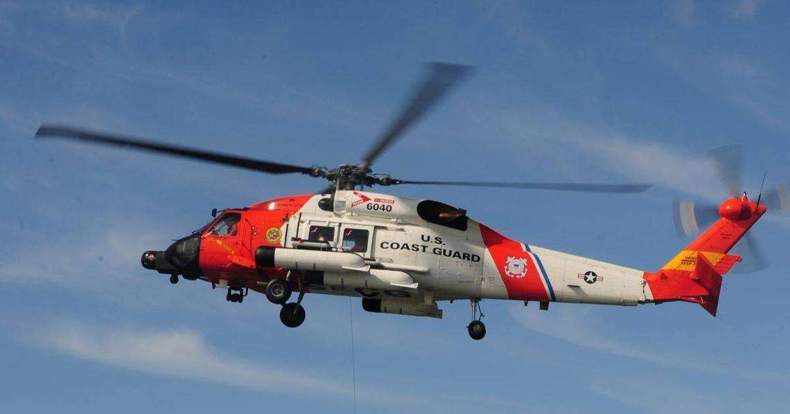 An MH-60 Jayhawk helicopter aircrew from Coast Guard Air Station Elizabeth City rescued the boater Monday, Jan. 23.