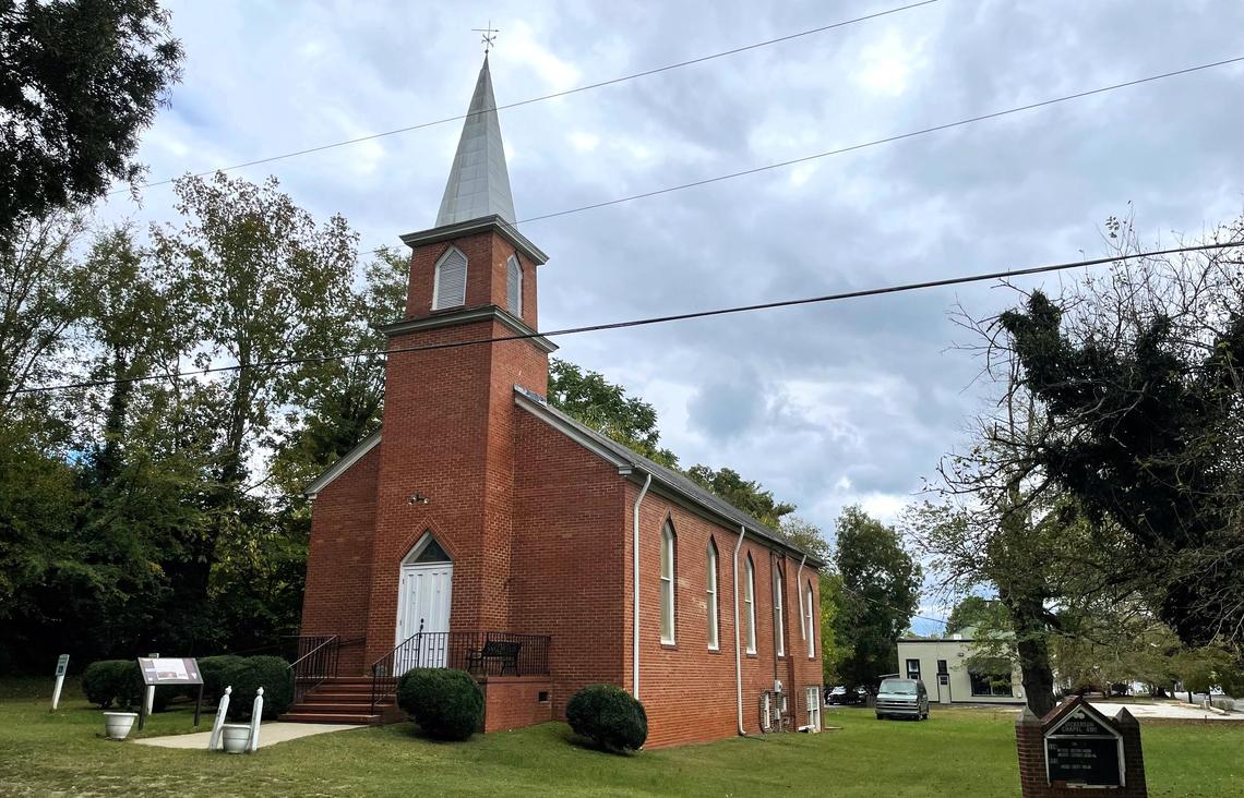 Dickerson Chapel was built in 1790 as Orange County’s third courthouse building. The steeple and church bell was added later, along with other physical updates through the years. The congregation is raising money now toward its future preservation.