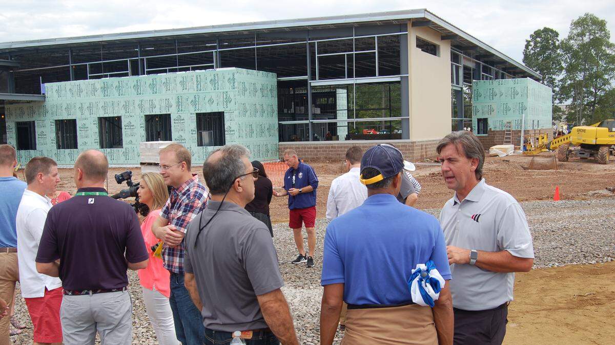 Developer Jeff Ammons, right, is the driving force behind the Wake Competition Center in Morrisville.