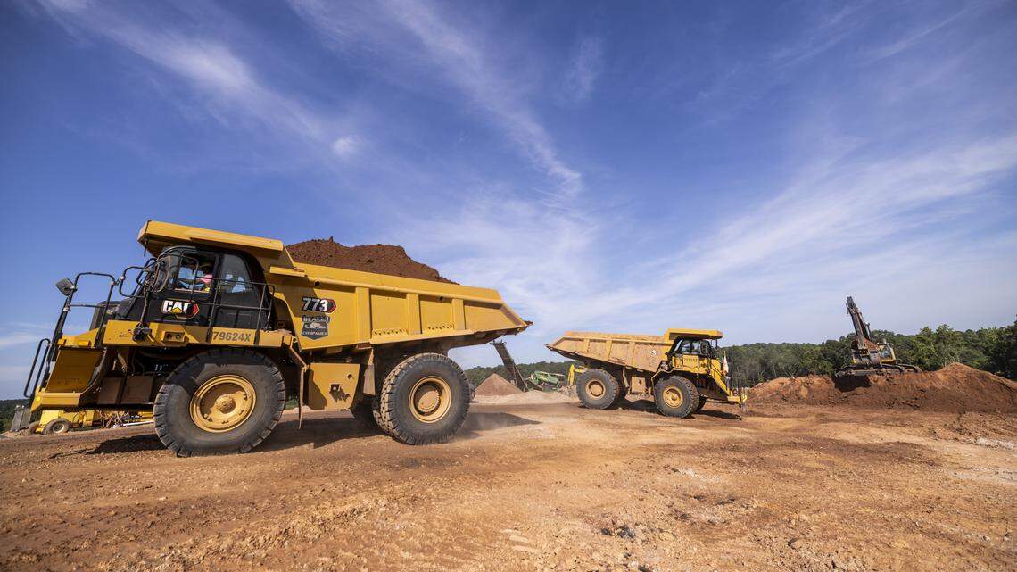 Raleigh-Durham International Airport is replacing its aging main runway with a new, longer one next to it. Before they build it, though, contractors must first create a level surface by moving huge amounts of rock and dirt. That process began this summer and will continue through next year.