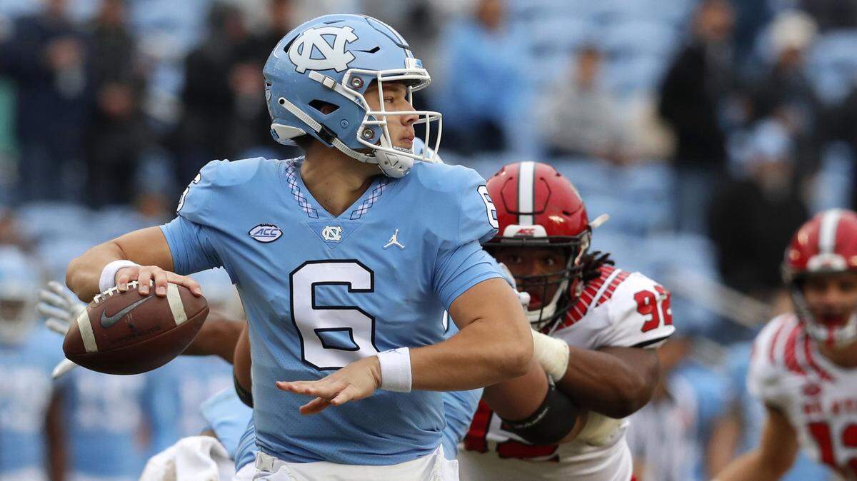 North Carolina quarterback Cade Fortin (6) prepares to pass during the first half of N.C. State’s game against UNC at Kenan Stadium in Chapel Hill, N.C., Saturday, Nov. 24, 2018.