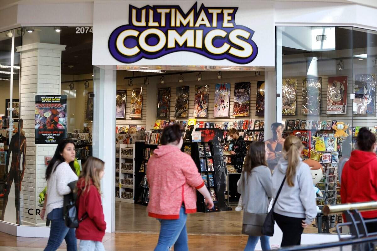 Shoppers peruse comics at Ultimate Comics at Crabtree Valley Mall in Raleigh, N.C., Friday, Nov. 18, 2022.