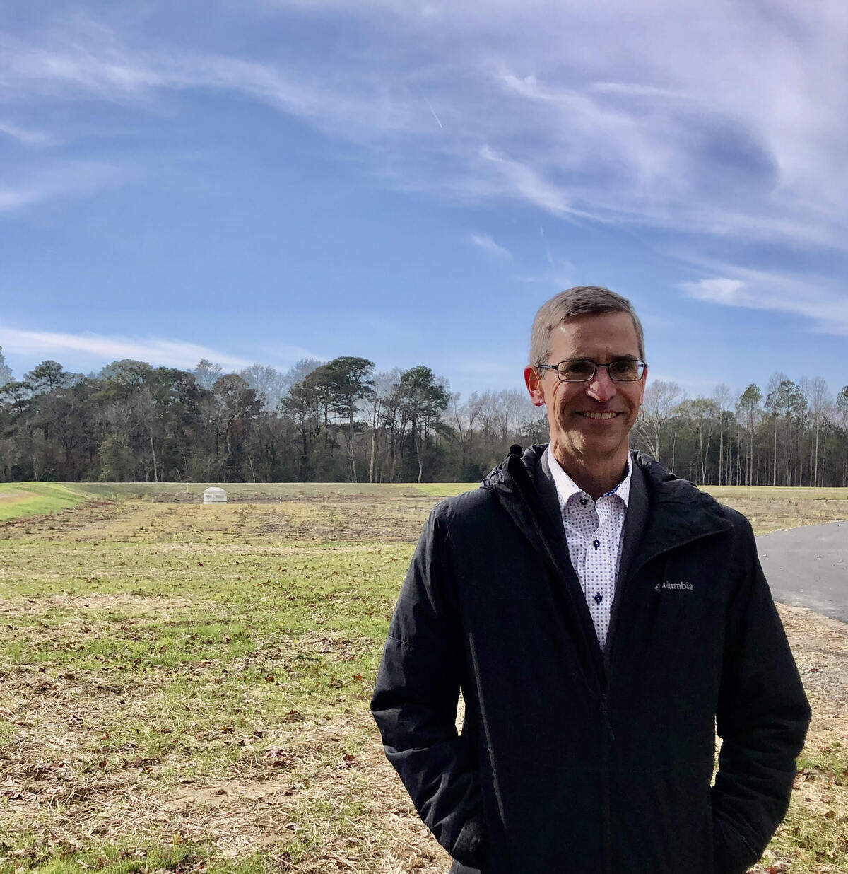 Will McDow of the Environmental Defense Fund envisioned a series of small projects that could fit into existing development to help reduce devastating flooding. The first one has been completed through North Carolina’s Natural Infrastructure Flood Mitigation Program on the campus of Wayne Community College.