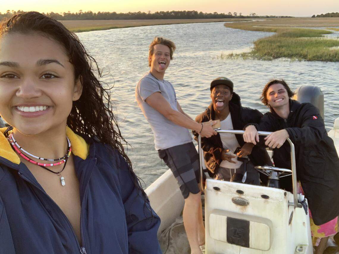 In Netflix’s new series “Outer Banks, a group of beach-bound teenagers search for an antebellum shipwreck and its legendary cargo of gold in a thrilling treasure hunt. The entire cast had to get their boating licenses before filming so they would know how to drive the boats in their scenes.