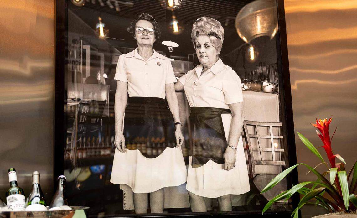 Frieda and Dot, the patron saints of Poole’s Diner, live on in a prominent place in the new expanded restaurant.