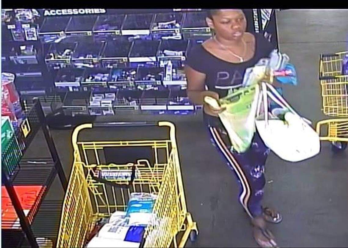 A woman who is a suspect in the girl’s abduction is described by police as being about 5 feet 6 inches tall and 135 pounds with a short ponytail and wearing a black crop-top shirt, tiger-print pants with a yellow stripe and dark flip-flops.