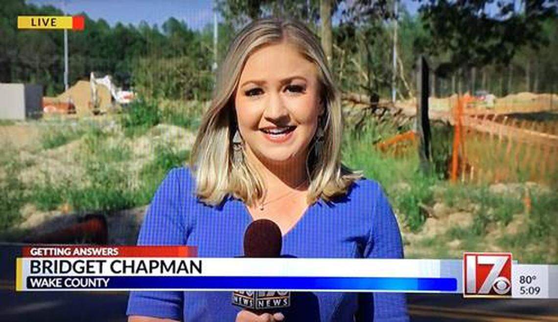 Bridget Chapman at WNCN CBS 17 in May 2019.