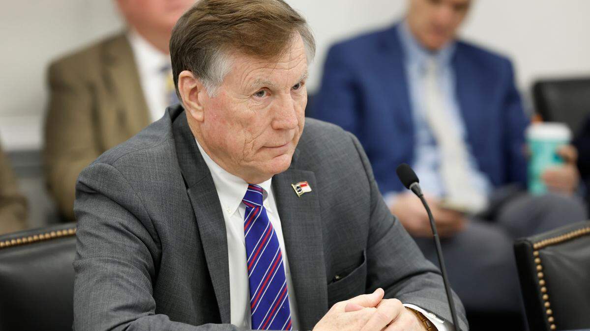 North Carolina Commissioner of Insurance Mike Causey listens during the Council of State meeting in Raleigh, N.C., Tuesday, Jan. 9, 2024.