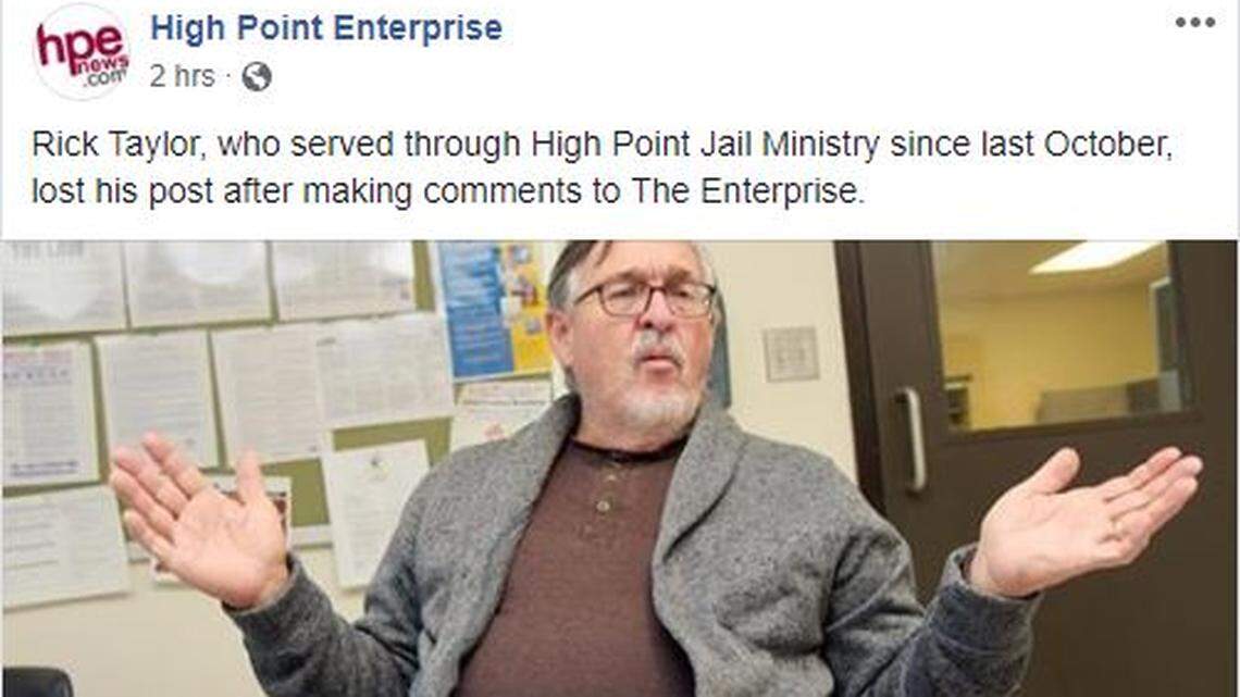 Ousted jail chaplain says he shows inmates Christ. That’s not his job, NC officials say