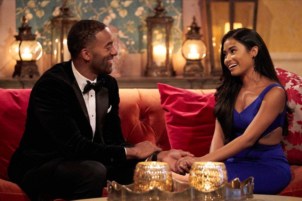Matt James, a Raleigh native, with Jessenia on the Jan. 4 Season 25 premiere of “The Bachelor” on ABC.