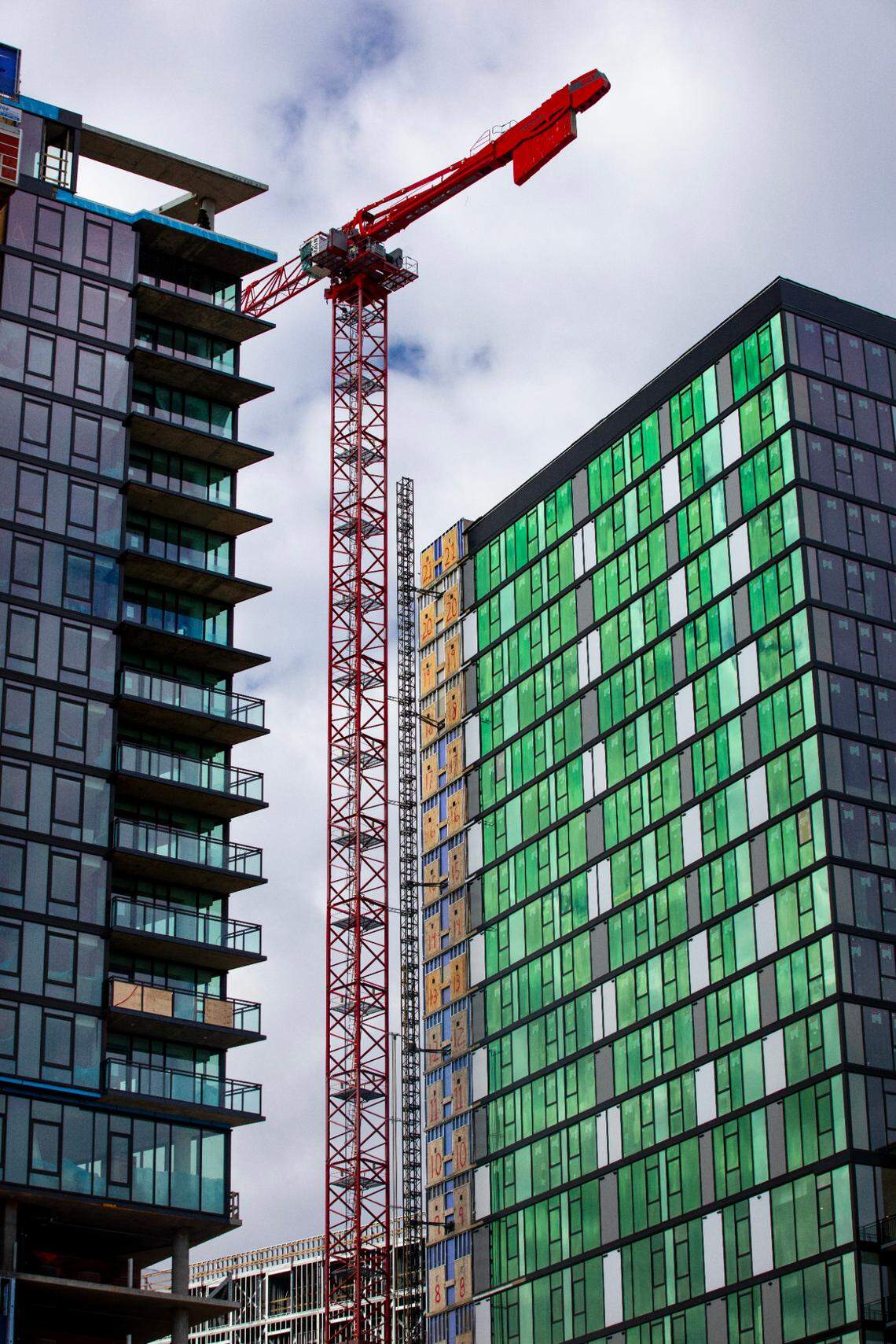 High-rise development moves forward in the triangle of properties formed by the terminus of S. Saunders and Lake Wheeler Road.