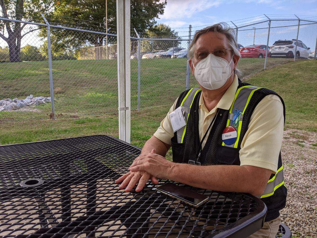 Kevin Marr has been volunteering with the voting assistance team since 2017. Although he said the visits to nursing homes and long-term care facilities are different this year, the residents are still eager to vote and get their “I Voted” stickers.