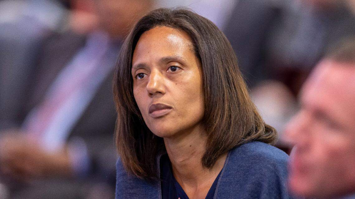 Senate Democratic Leader Sydney Batch of Wake County listens to debate on the Senate floor on June 19, 2025 in Raleigh.