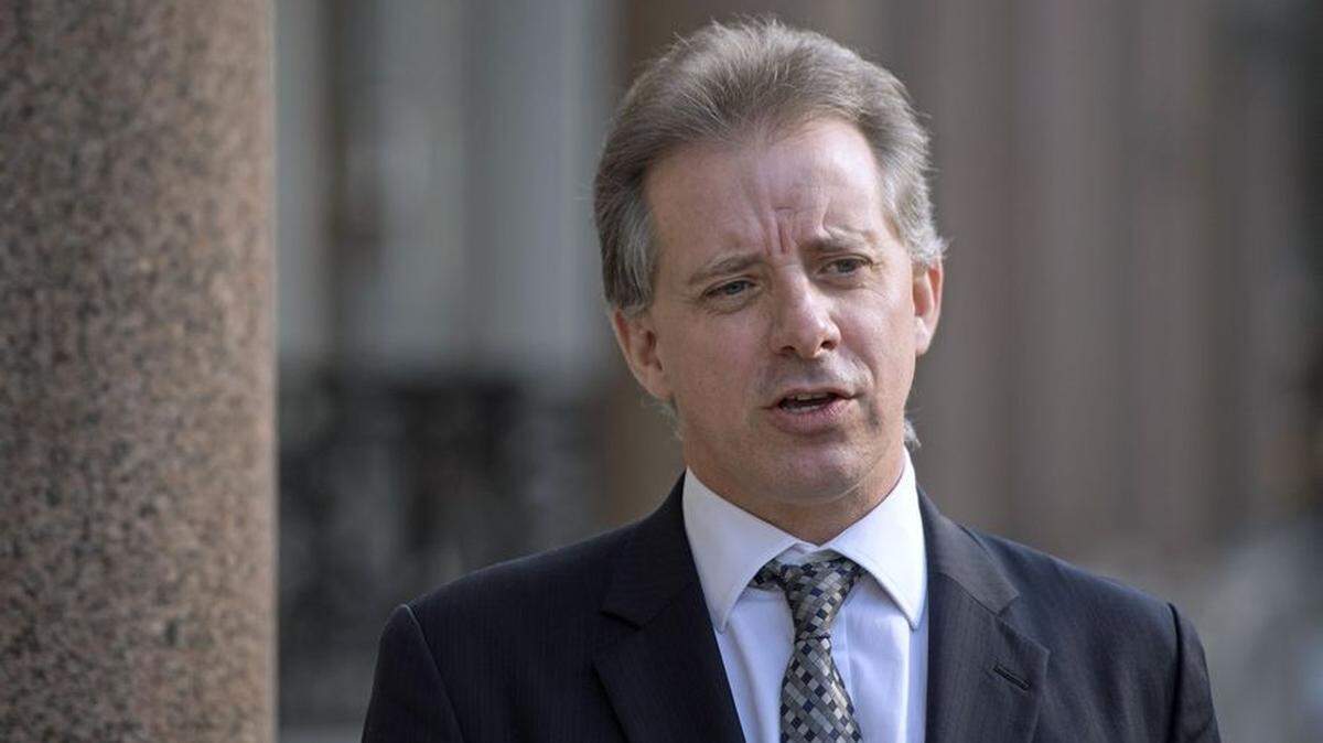 Former British intelligence officer Christopher Steele (above) investigated Donald Trump’s ties to Russia on behalf of the Hillary Clinton campaign. His report was cited by Department  of Justice officials when they applied for a special warrant to spy on a U.S. Citizen, former Trump campaign adviser Carter Page.