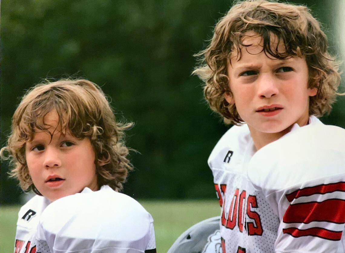 Drake Thomas, left, and Thayer Thomas are pictured in this 2007 photo.. Drake is 7 and Thayer is 9.