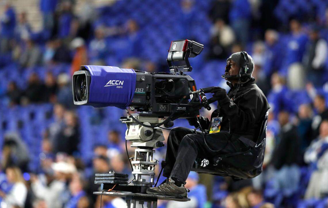 The ACC Network broadcasts Pittsburgh’s game with Duke at Wallace Wade Stadium in Durham, N.C., Saturday, Oct. 5, 2019.