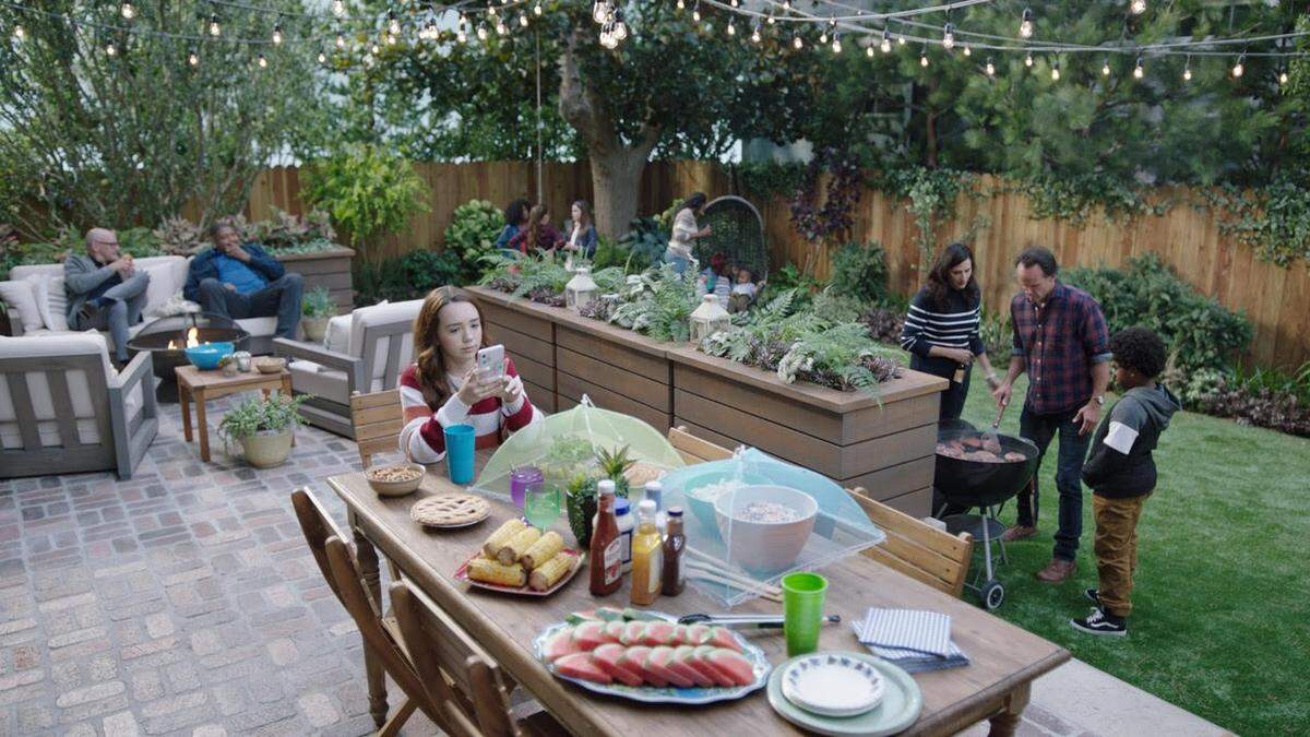 The crew of the CBS show “The Unicorn,” which is set in Raleigh, N.C. but filmed in Los Angeles, constructed the backyard of the main character Wade (Walton Goggins) with landscaping native to North Carolina. In the back corner of the yard is a magnolia tree made of a real magnolia trunk and fabricated leaves and limbs.