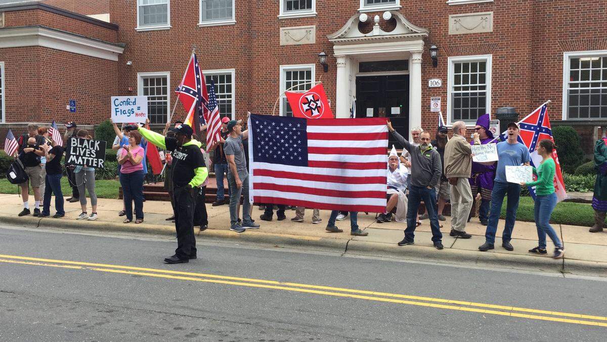 A Ku Klux Klan rally in Hillsborough, NC on Aug. 24, 2019 inspired the community to show up in protest. 