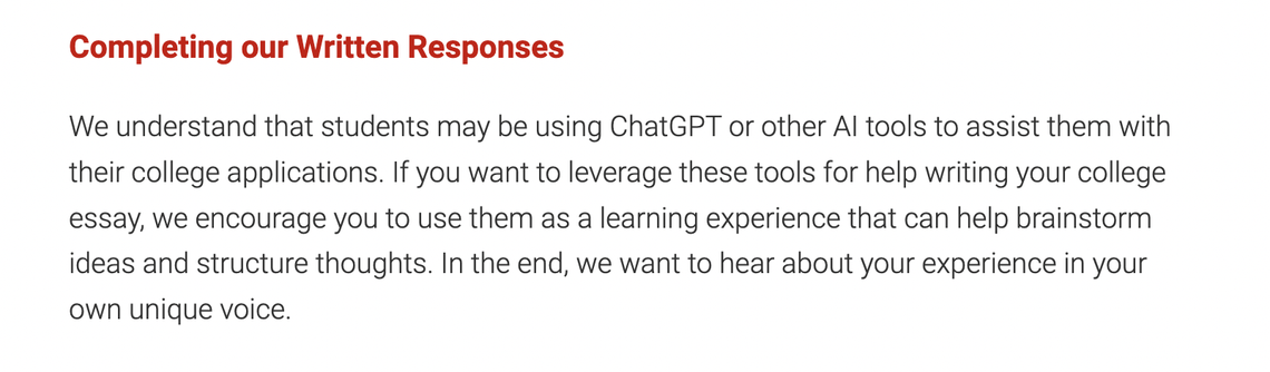 “We understand that students may be using ChatGPT or other AI tools,” NC State writes online.