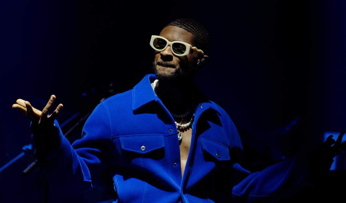 Usher headlines the Saturday night session of the Dreamville Festival in Raleigh, N.C., Saturday, April 1, 2023.