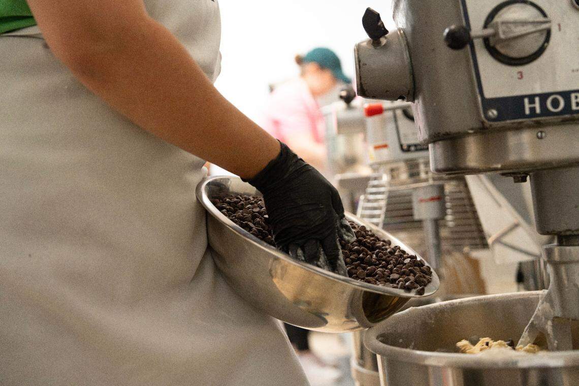Bakers prepare chocolate chip cookies at Southern Sugar Bakery in Raleigh on Wednesday, May 28, 2025. Southern Sugar Bakery won the News & Observer’s poll for “best chocolate chip cookies in the Triangle.”