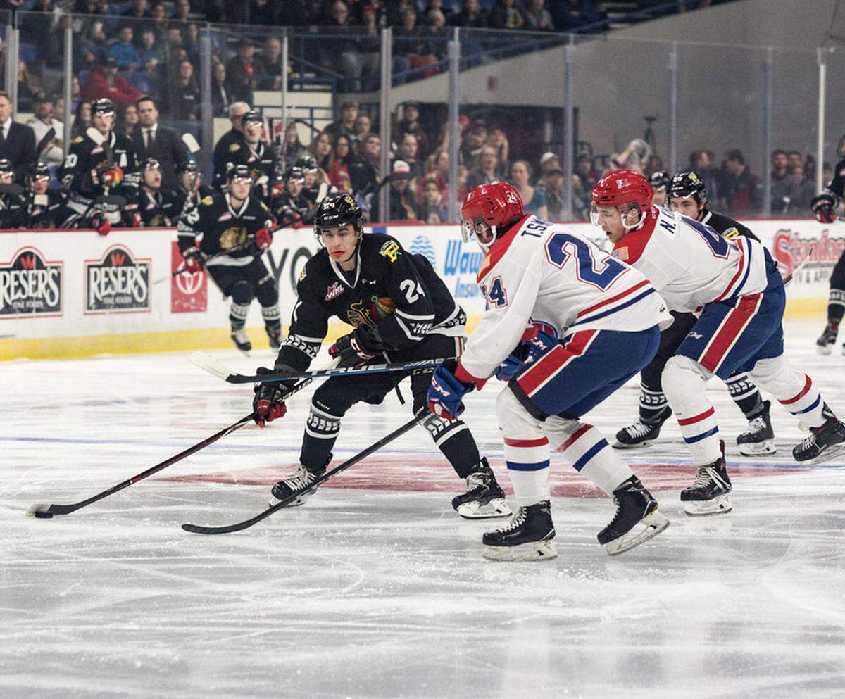 Portland Winterhawks center Seth Jarvis in a game against Spokane, Friday, March 1, 2019, at Veterans Memorial Coliseum in Portland. Photo by Megan Connelly.