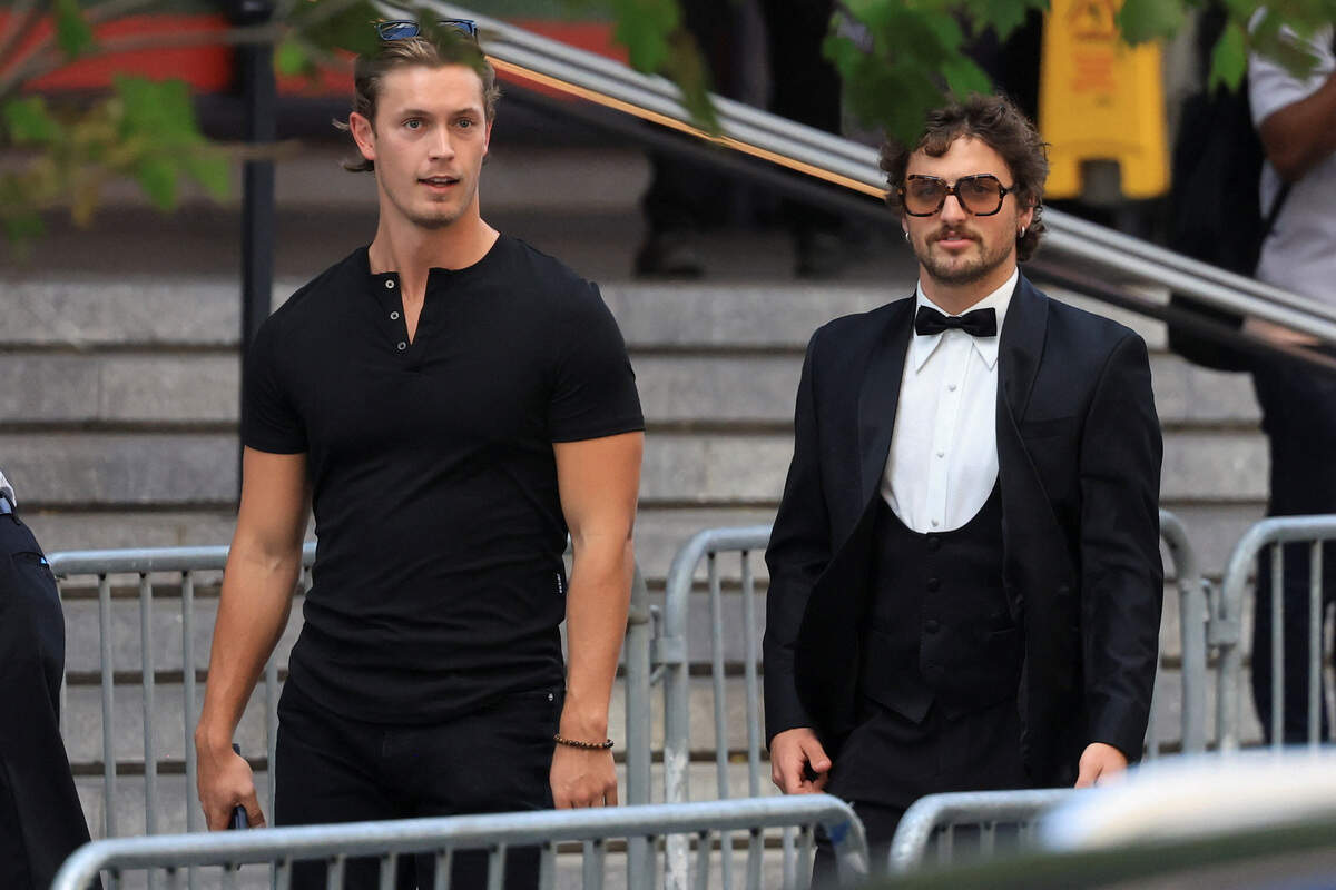 Benson Boone arrives at Madison Square Garden, the venue for the reported wedding celebrations of Taylor Swift and Travis Kelce, in New York, U.S., July 3, 2026.