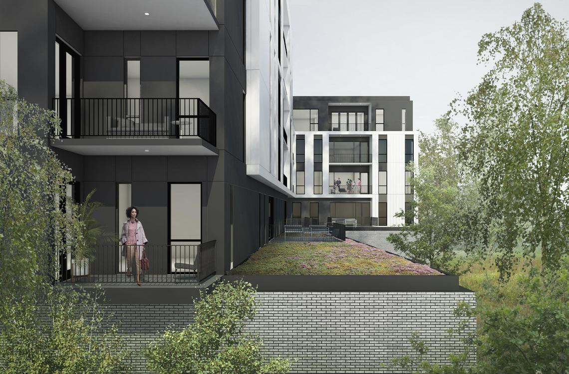 A rendering of the Fairweather condos by The Raleigh Architecture Co.