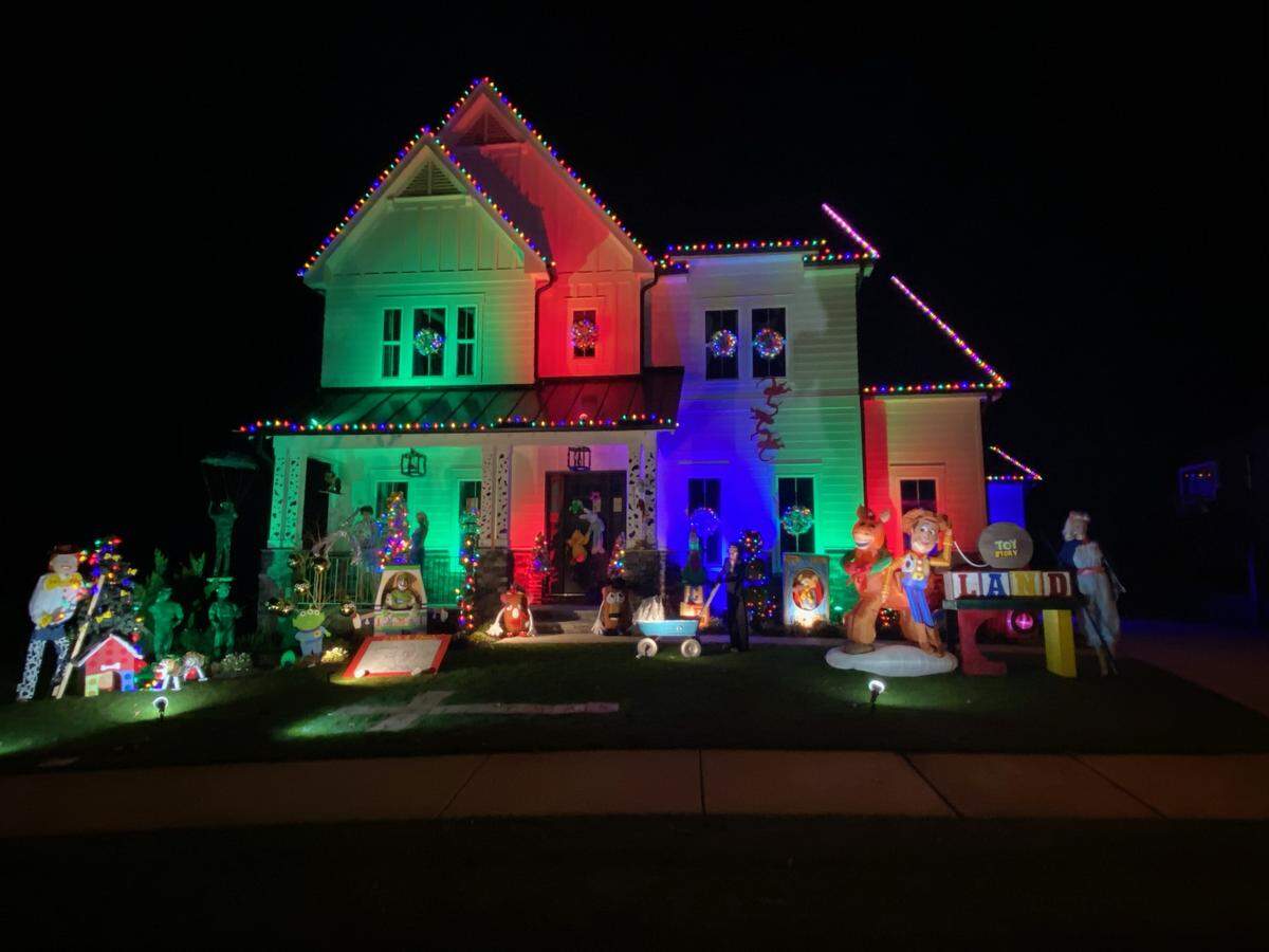 A Christmas light display in Holly Springs is a tribute to the Disney movie “Toy Story.”