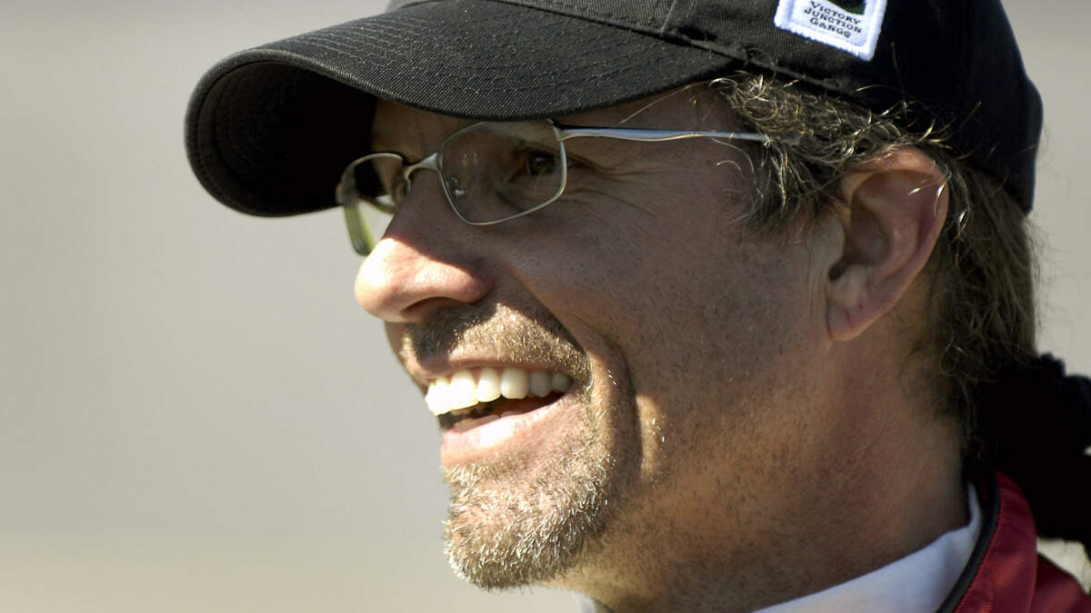 2/10/08 Kyle Petty smiles as he answers questions on pit road prior to the Daytona 500 Coors Light Pole Qualifying Sunday at Daytona International Speedway. JEFF SINER -- jsiner@charlotteobserver.com