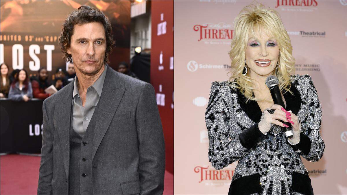 Actor Matthew McConaughey and country singer Dolly Parton, owners of what are perhaps the world’s most famous Southern accents