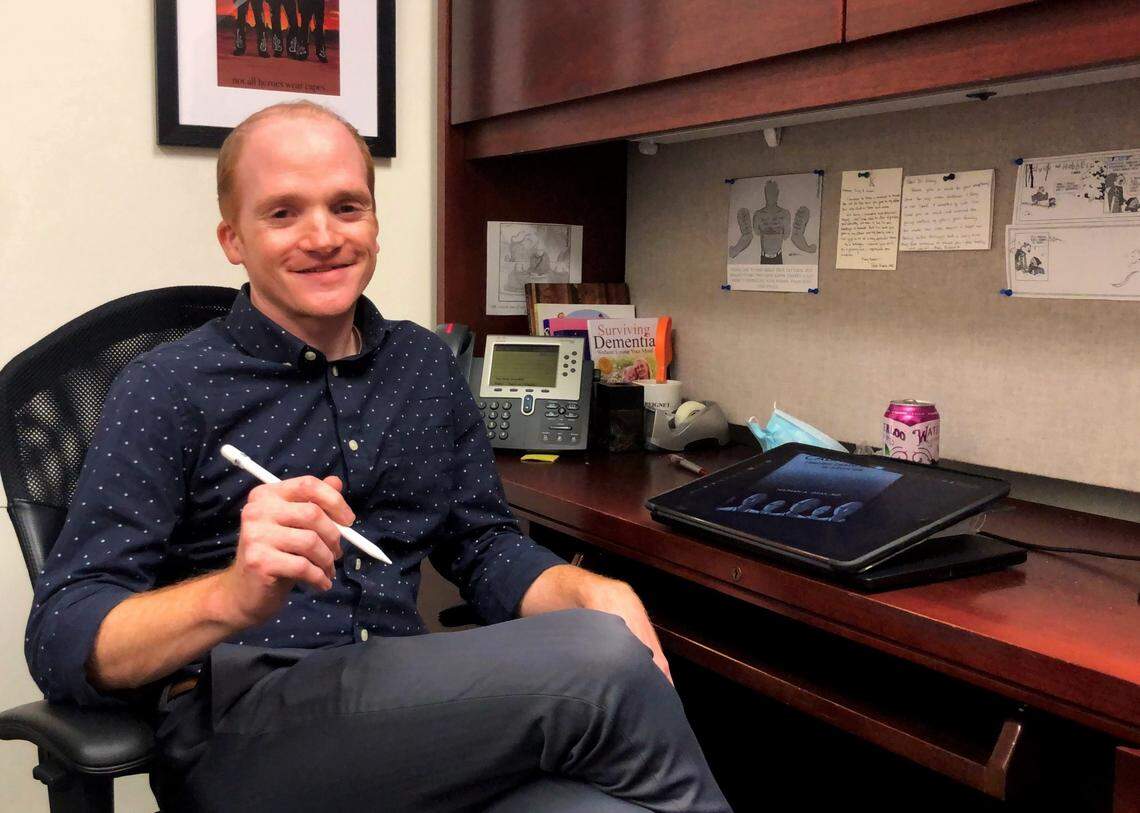 Dr. Nathan Gray is a professor at Duke University School of Medicine and doctor of palliative care whose work fits in graphic medicine. He draws comics on medical topics like COVID-19 and end-of-life issues.