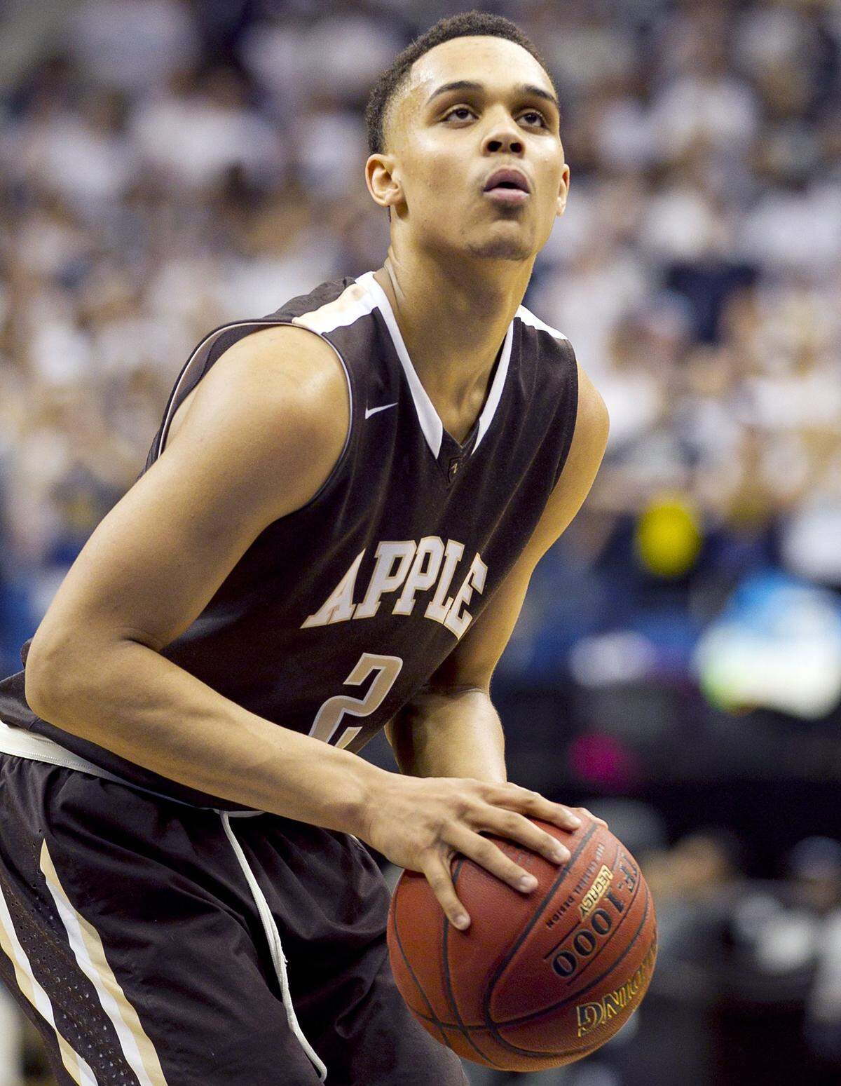 Apple Valley forward Gary Trent Jr. looks to shoot the Class 4A boys' state high school championship basketball game on March 14, 2015 in Minneapolis.
