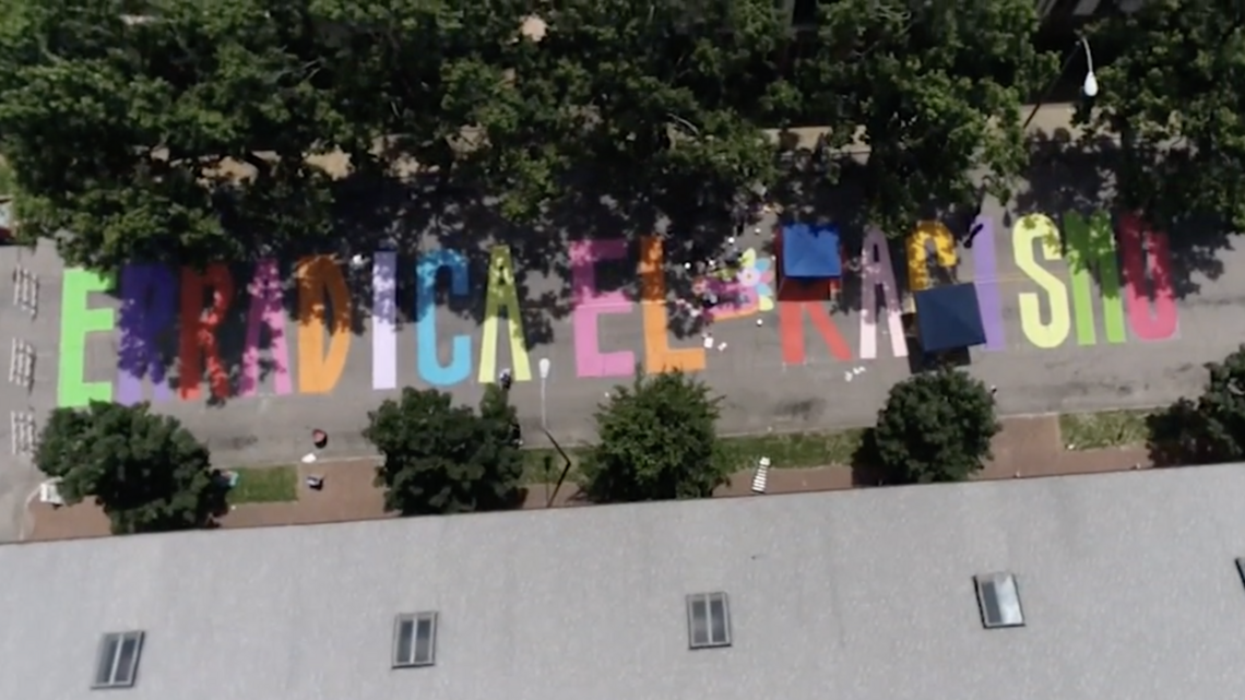 ‘Erradica el Racismo’: Raleigh’s Latino community gathers to paint a colorful message