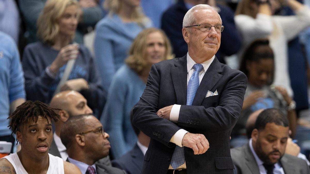 North Carolina coach Roy Williams crosses his arms as he watches the closing minutes of play against Pittsburgh on Wednesday, January 8, 2020 at the Smith Center in Chapel Hill, N.C.
