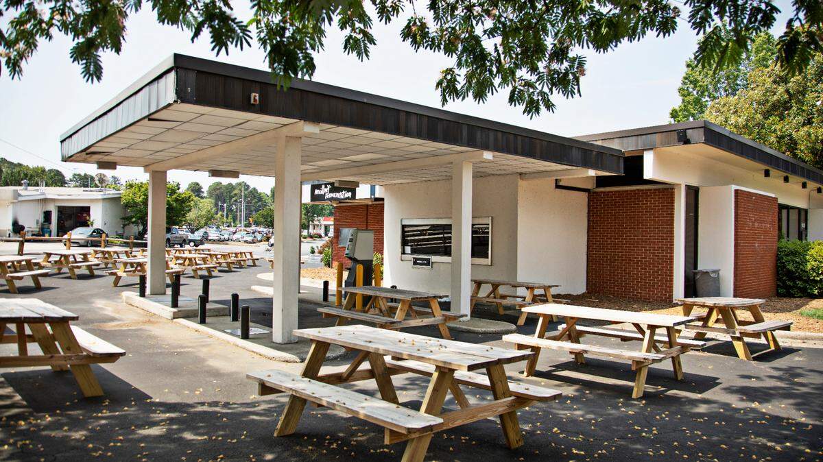Ancillary Fermentation in Raleigh will have ample outdoor seating and an area where a food truck can pull up behind the former bank building.